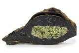 Sliced Olivine Crystal Filled Volcanic Bomb - Spain #301763-2